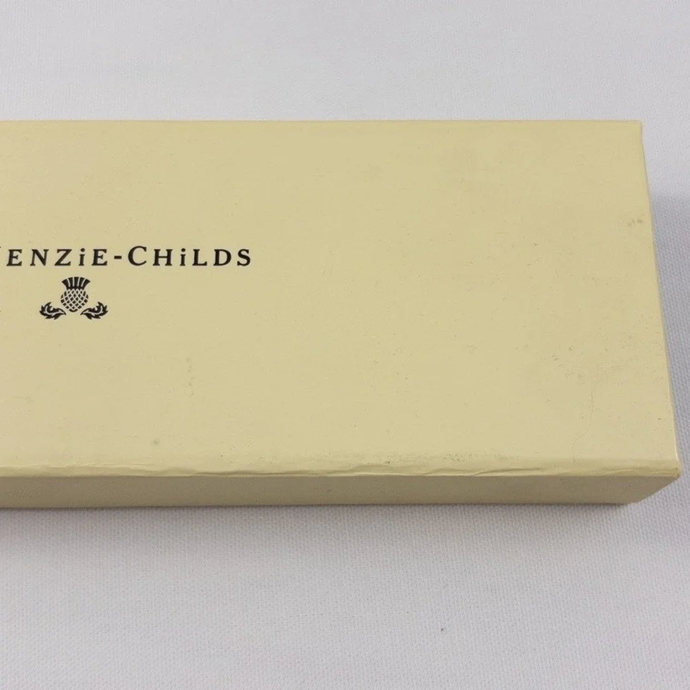 MacKenzie Childs Retired Parchment Check Letter Opener Ceramic 12100-140
